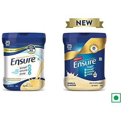 Ensure No 1 Nutritional Supplement Drink In The World 32 Nutrients High Protein,Calcium,Vit D, Vanilla 400G/375G, Wt May Vary