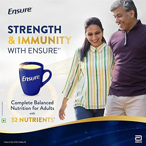 Ensure No 1 Nutritional Supplement Drink In The World 32 Nutrients High Protein,Calcium,Vit D, Vanilla 400G/375G, Wt May Vary