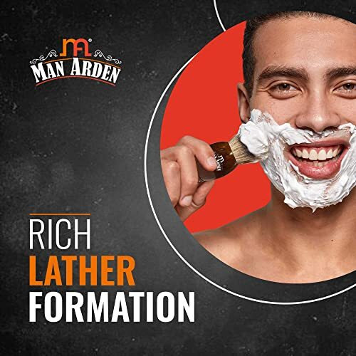 Man Arden Vintage Finish Premium Shaving Brush With Ultra Soft & Absorbent Bristles & Long Handle | Cruelty Free | For A Smooth Shave