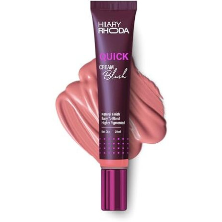 Hilary Rhoda Quick Cream Blush | Highly Pigmented & Dewy Finish | Long-Lasting | Buildable Coverage | Weightless & Easy To Apply | Cream Blush | 20Ml (Perfect Pink - Shade 04)