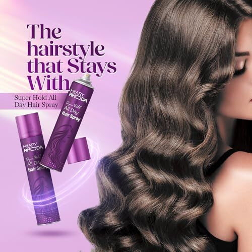 Hilary Rhoda Super Hold All Day Hair Spray | Lasts All Day Long & Ultra Strong Hold | No Residue & Sweat-Proof Hair Spray | 420Ml