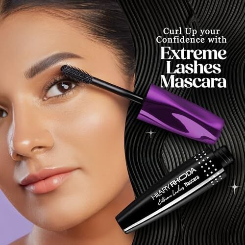 Hilary Rhoda Extreme Lashes Mascara | Volumizing & Lengthening Mascara | Waterproof & Long Lasting |Clump-Free Formula | Smudge-Proof & Non-Sticky Mascara | 12Ml