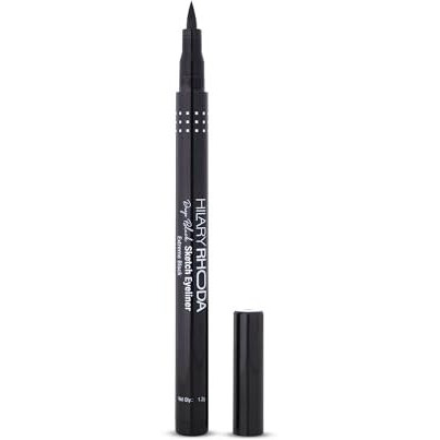 Hilary Rhoda Deep Black Sketch Eyeliner | Waterproof & Smudge-Proof Eyeliner | Deep Black & Long-Lasting | Single-Stroke Application | 1.2G