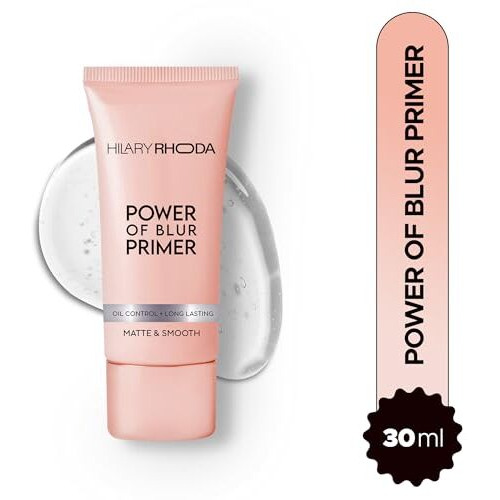 Hilary Rhoda Power Of Blur Primer | Lightweight & Silicone-Based | Matte Finish & Oil-Control | Infused With Vitamin A & E | Water-Proof & Smoothening Primer - 30Ml