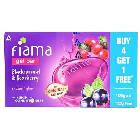 Fiama Gel Bar Blackcurrant And Bearberry 125 G X5 625 Gm Bottle
