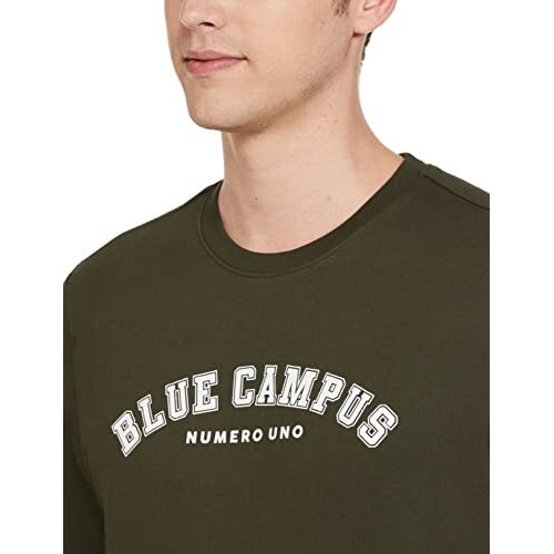 Numero Uno Men's Fleece Regular Crew Neck Sweatshirt (Kmssfc43-Olive-L_Olive_Large)