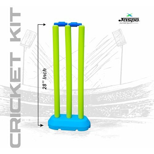 Jaspo Cricket-Kid Complete Cricket Set For Kids Perfect Introduction To Cricket For Young Players,Plastic Bat For Practice Initial Training Of Beginners Learners (Size-3 (Age 5 To 10 Yrs))