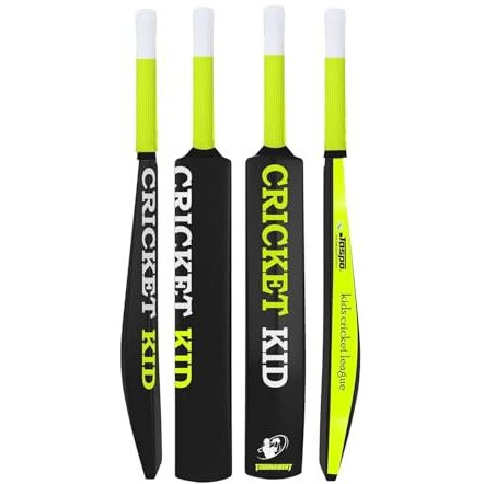 Jaspo Plastic Cricket Bat For Kids,Boys,Girls (30-Inch) | Lightweight Durable Cricket Bat For Beginners, Indoor And Outdoor Play (Grey, Size-5 (Ages-9 To 12))