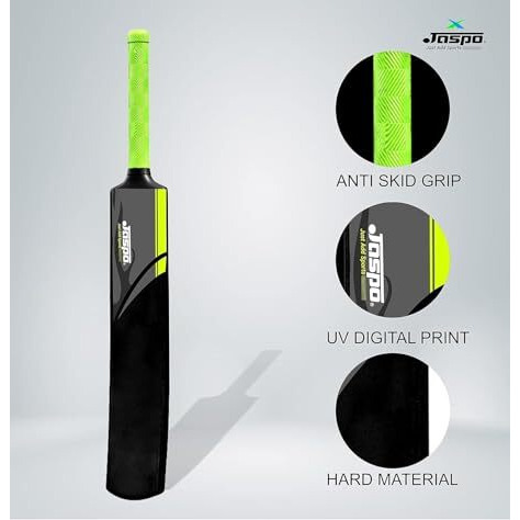 Jaspo Plastic Cricket Bat For Kids,Boys,Girls (30-Inch) | Lightweight Durable Cricket Bat For Beginners, Indoor And Outdoor Play (Grey, Size-5 (Ages-9 To 12))