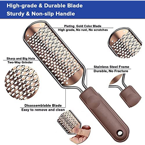 Dr Foot | Foot Scrubber For Dead Skin | Heel Scrubber For Feet | Pedicure Tools | Foot Filer For Dead Skin Removal | Foot Scrubber For Cracked Heels | Leg Scrubber For Dead Skin | 1 Free Brush