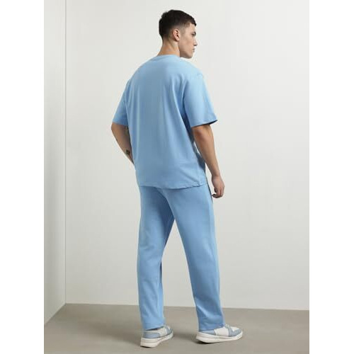 Nobero Men Solid T-Shirt With Joggers