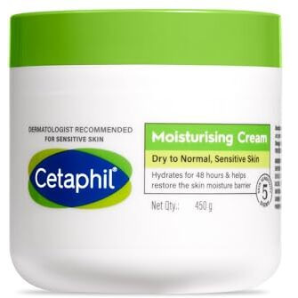 Cetaphil Moisturising Cream For Face & Body,Dry To Normal Skin, 450 Gm, Paraben & Sulphate Free, Niacinamide &Vitamin B5
