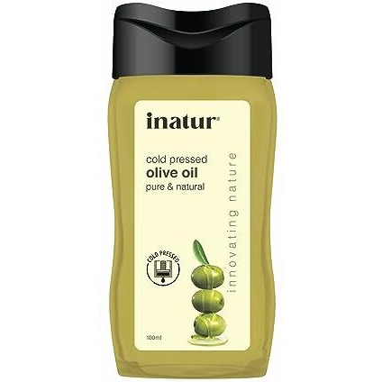 Inatur Olive Oil 100Ml - Organic, Cold-Pressed, 100% Pure | For Skin, Face And Hair Care | Safe For Babies | Body Oil, Suitable For All Skin Types