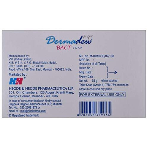 Dermadew Bact - Pack Of 75Gm Soap