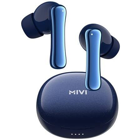 Mivi Duopods I2 Pro [New Launch], Instacharge Hd Clear Calling Bluetooth In Ear Earbuds, 60 Hours+ Long Playtime, Low Latency Gaming, V5.3 Bluetooth Ear Buds Wireless, Made In India