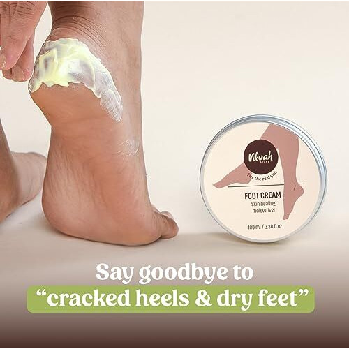 Vilvah Store Foot Cream | For Dry And Cracked Feet | Moisturizes Rough Heels| Softens The Chapped Or Calloused Feet | Suitable For All Skin Types| Suitable For Men & Women | 100 Ml