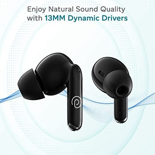 Ptron Bassbuds Eon In-Ear Tws Earbuds With Hd Mic, Ai-Enc Calls, Deep Bass, Bluetooth V5.3 Wireless Headphone, 30H Playtime, Quick Pairing, Type-C Fast Charge, Ipx4 Water Resistant (Grey/Pearl Black)