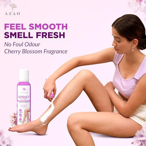 Azah Hair Removal Spray Cream [200 Ml] | Fast & Effective Hair Removal In 3-5 Mins | Painless & Irritation Free For Chest, Legs, Arms & Underarms | Women's Body Hair Removal Spray