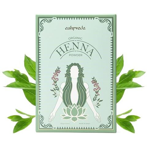 Ashpveda Organic Henna Powder Hair Colour - Triple Refined, Sun Dried, Natural & Herbal Premium Henna Powder With Shikakai And Bhringraj | No Ammonia, No Chemical | Nourishes Hair And Scalp (100 Gm)