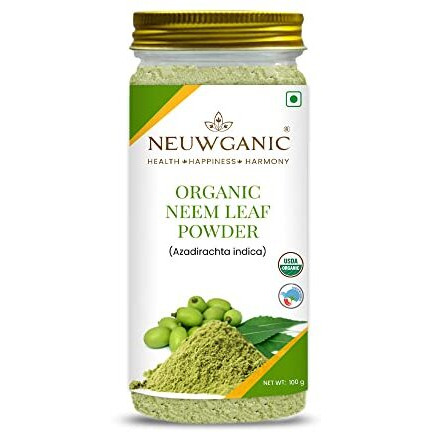 Neuwganic - Organic Neem Leaf Powder - Neem Powder For Face Pack, Eating, Hair & Skin Care - 200 Gm - Pack Of 1