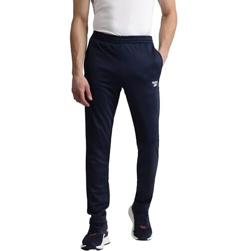 Reebok Men's Regular Mid Rise Track Pants (Rmpta0058Ksm_Vector Navy,Large