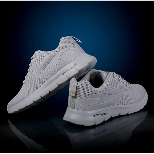 Asian Running Shoes For Men I Sport Shoes For Boys With Eva Sole For Extra Jump I Casual Shoes For Men Delta-21 Grey