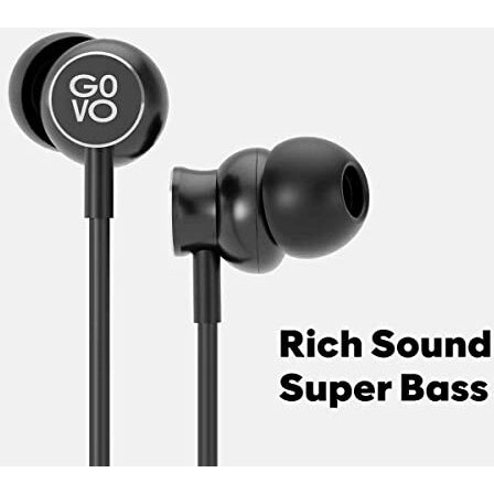 Govo Gokixx 410 Bluetooth Wireless Neckband In Ear Earphone - 8H Battery, 10Mm Drivers, Ipx5, Magnetic Earbuds, Integrated Controls & Lightweight Design (Platinum Black)