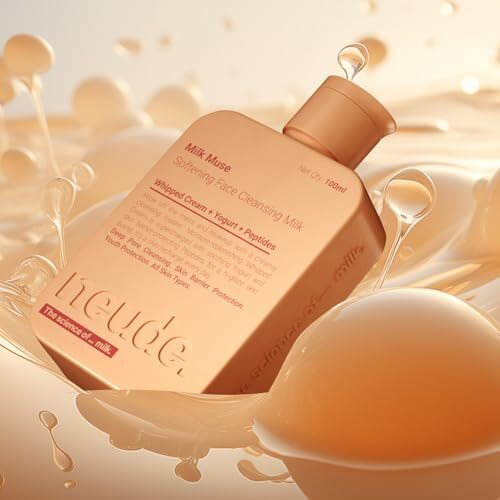 Neude Milk Muse 100Ml Daily Face Cleanser Cleansing Milk With Peptides, Whipped Cream Deep Pore Non-Drying Cleanser For Acne Prone & Sensitive Skin Hydrating Face Wash Cleansing Milk