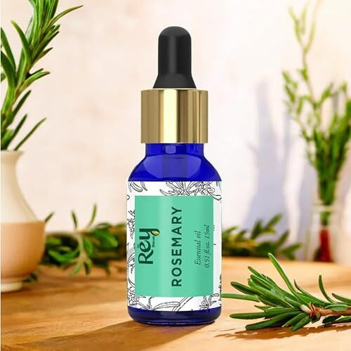Rey Naturals Rosemary Essential Oil | Rosemary Oil For Hair Growth | Good For Skin, Body And Shiny Soft Hair | Pure & Non Greasy | Hair Fall Control & Hair Growth Oil For Women & Men - 15Ml