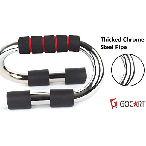 Gocart With G Logo Push Up Bar Home Gym Exercise Fitness Equipment (S-Shap)