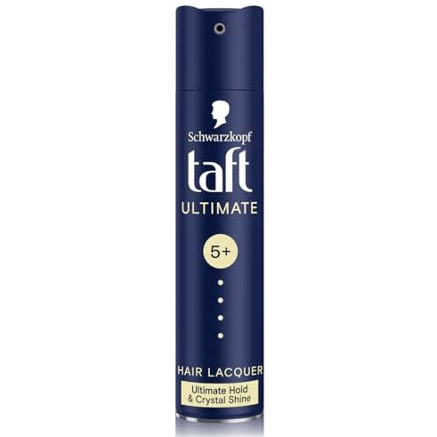 Taft Schwarzkopf Taft Ultimate Hair Spray For Hair With Crystal Shine | Hold 5+ For 72H Hold | Protects From Wind And Humidity | No Stickiness | Easy To Brush Out | For Salon Like Finish - 250Ml