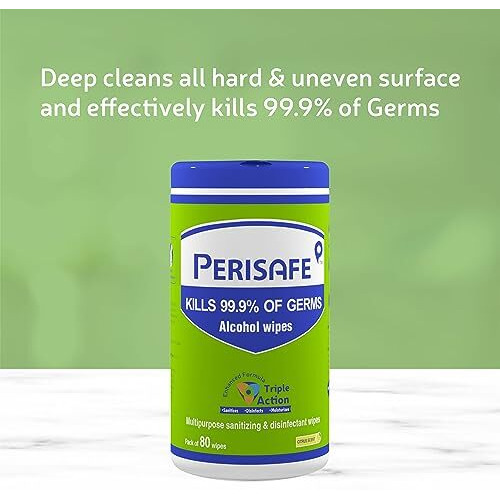 Perisafe Multipurpose Sanitizing Disinfectant Wipes For Hard & Soft Surface - 80 Wipes