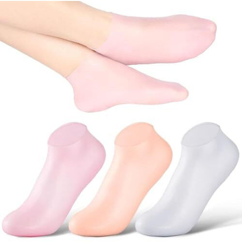 Silicon Heel Socks Heel For Crack Spa Gel Socks For Women And Men, Feet Protector Crack Heel Repair Socks With Moisturizing Natural Oil And Vitamin E Repair Dry (Pack Of 1)