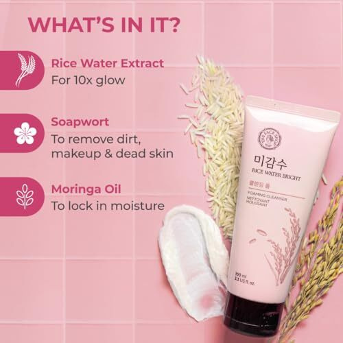 The Face Shop Rice Water Face Wash150 Ml | Face Wash For Glowing Skin | Cleanser For Uneven Skin Tone | Korean Skin Care