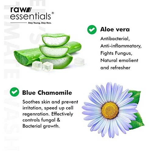 Raw Essentials Intimate Wash For Men 150 Ml, Relieves Itchiness & Odour, Prevents Fungal Growth, Brightens Groin Area, Ph Balanced, Sulphate Free, Paraben Free
