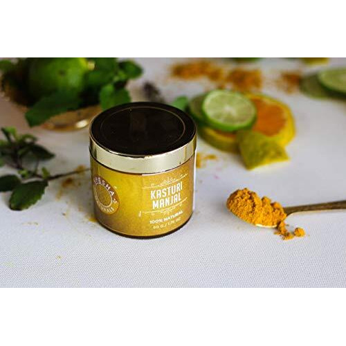 Shesha Ayurveda Natural Kasturi Manjal/Wild Turmeric Powder For Skin For Naturally Glowing Skin A Traditional Powder For A Healthy Complexion- 50 G)