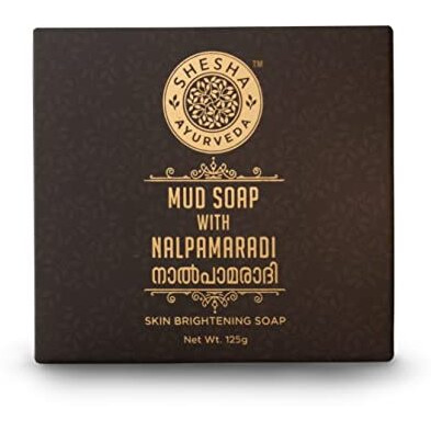 Shesha Ayurveda Mud Soap With Nalpamaradi Skin Brightening Soap Bar 125G -Pack Of 1