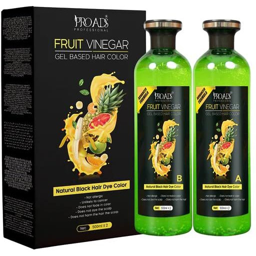 Pro Ads Fruit Vinegar Hair Gel Color Black,2
