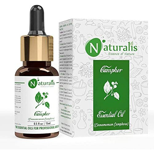 Naturalis Camphor Oil For Skin & Hair Care - Pure Therapeutic Grade Camphor Oil For Bath, Diffuser & Aromatherapy - 15Ml