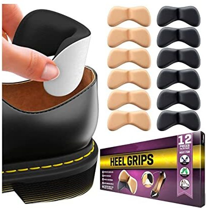 Godse Business 6 Pairs Heel Cushion Pads Heel Shoe Grips Liner Self-Adhesive Shoe Insoles Foot Care Protector