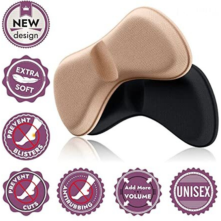 Godse Business 6 Pairs Heel Cushion Pads Heel Shoe Grips Liner Self-Adhesive Shoe Insoles Foot Care Protector
