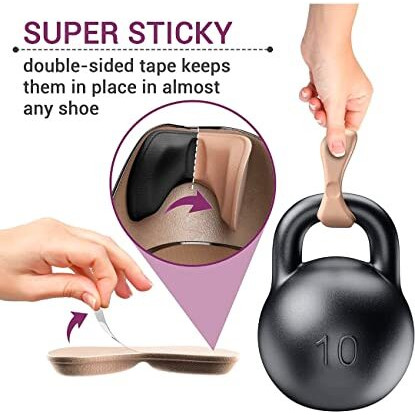 Godse Business 6 Pairs Heel Cushion Pads Heel Shoe Grips Liner Self-Adhesive Shoe Insoles Foot Care Protector