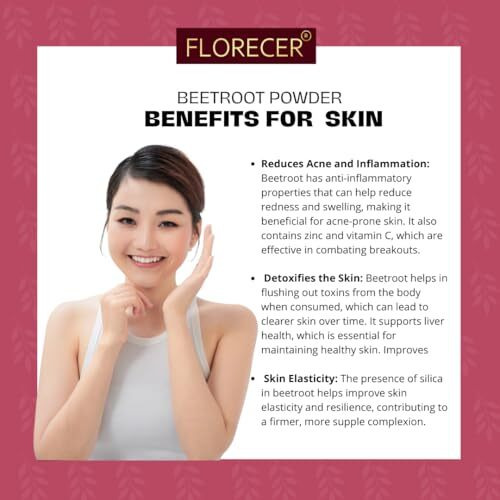 Florecer Organic Beetroot Powder For Face, Skin & Hair And Lips- 100 Gram