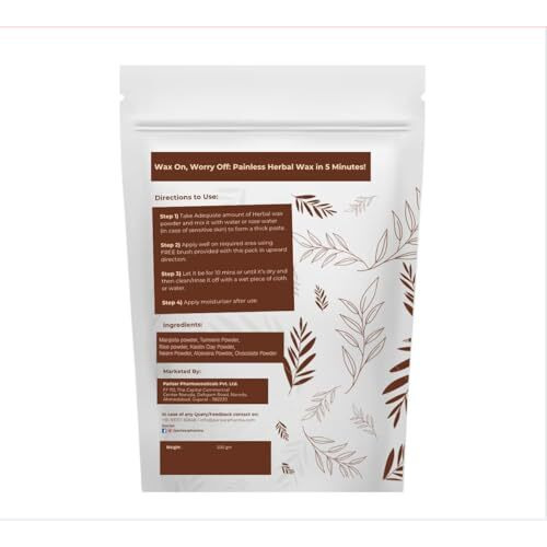 Parisar Pharma Hair Remover Wax Powder For Women, Chocolate Hair Removal Powder , Natural & Painless Waxing For All Skin Types, Gentle Formula For Hands, Legs, Underarms, Bikini , 100 Gm (Pack Of 1)