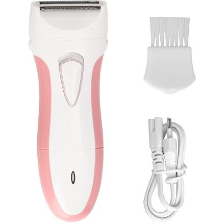 Concepta Women's Rechargeable Double Razor Shaver For Under Arms, Bikini Line, Hands And Legs (White Pink Colour), Battery Powered