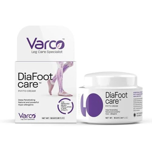 Varco Leg Care Diafoot Diabetic Foot Neuropathy Pain Management Cream|Management Of Callus & Corn, Dry, Crack Heel Repair, Hydrates Skin | 1%Ww Salicylic Acid, 3 Essential Ceramides, Ammonium Lactate, Shea Butter - 100Gm