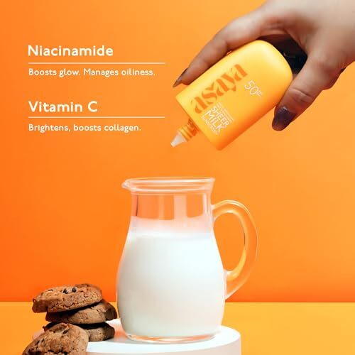 Asaya Sheer Milk Sunscreen Spf 50 Pa++++ Uva + Uvb | Lightweight Fluid Sunscreen With Niacinamide For Brightening & Barrier Support | Water Based For Acne Skin | Matte & Quick Absorbing | For Acne-Prone, Oily Or Combination Skin, 50 Ml