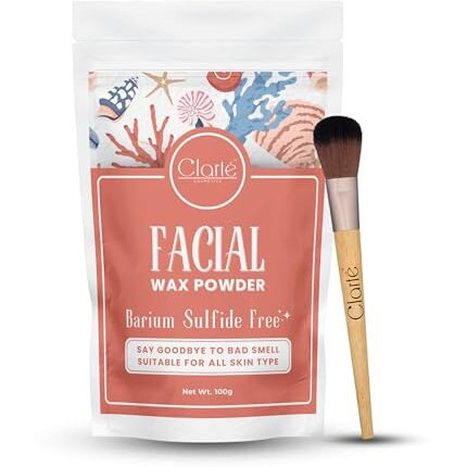 Clart Facial Wax Powder For Women | Painless Hair Removal Within 10 Mins | No Harmfull Chemicals, No Side Effects, No Rashes - 100 Gm