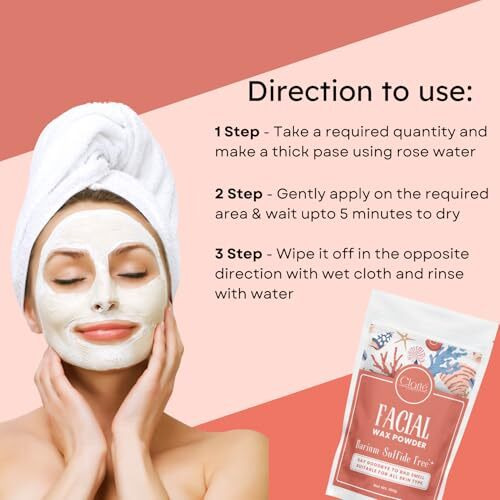 Clart Facial Wax Powder For Women | Painless Hair Removal Within 10 Mins | No Harmfull Chemicals, No Side Effects, No Rashes - 100 Gm
