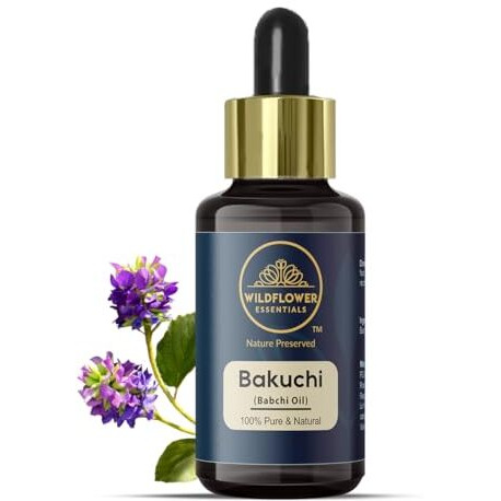 Wildflower Essentials Bakuchi Oil (Babchi) Cold Pressed Pure & Natural For Skin, Hair With Glass Dropper 30Ml